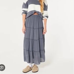 Hollister tiered maxi skirt
